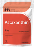 Micro Ingredients Astaxanthin 6mg softgels front view
