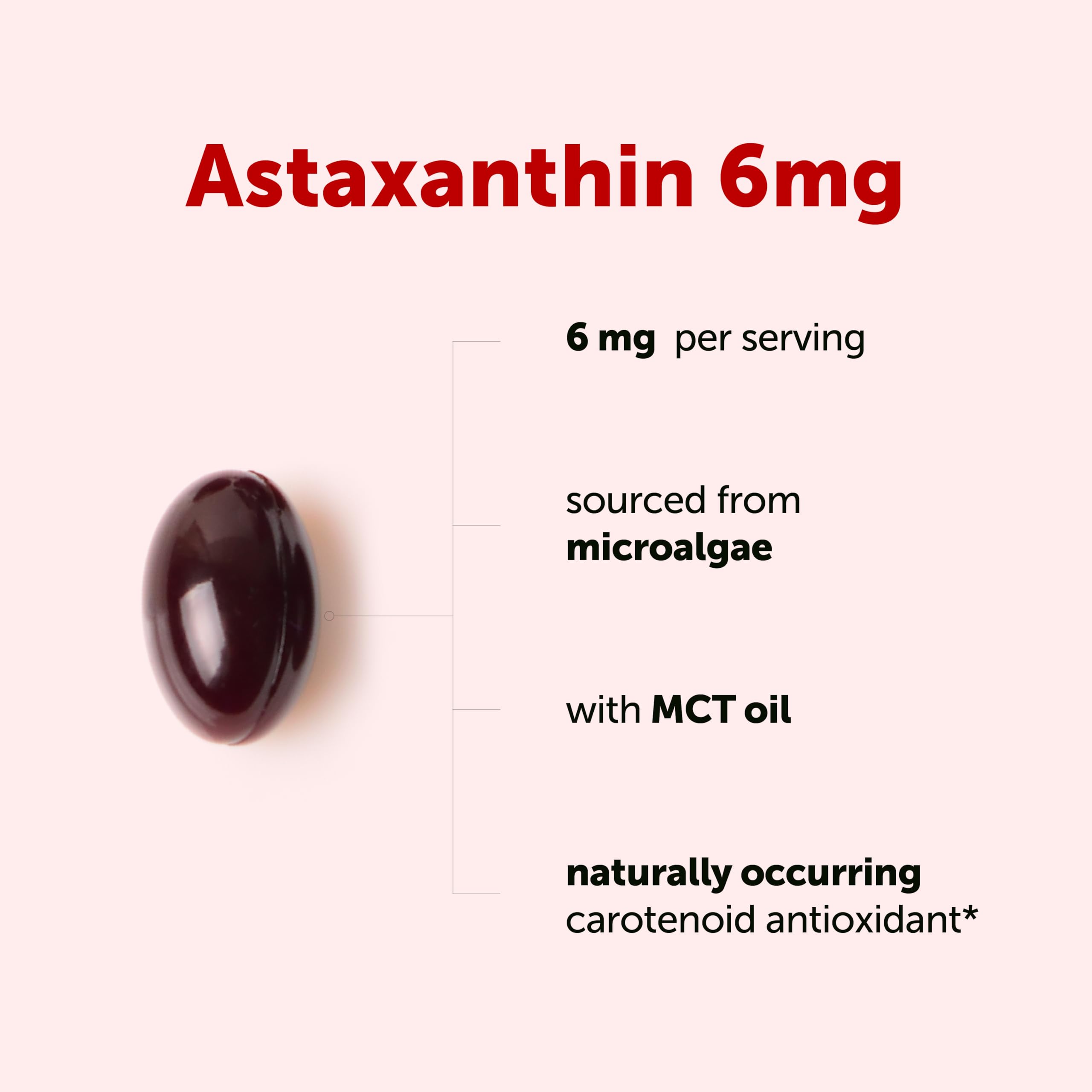 Micro Ingredients Astaxanthin 6mg softgels packaging