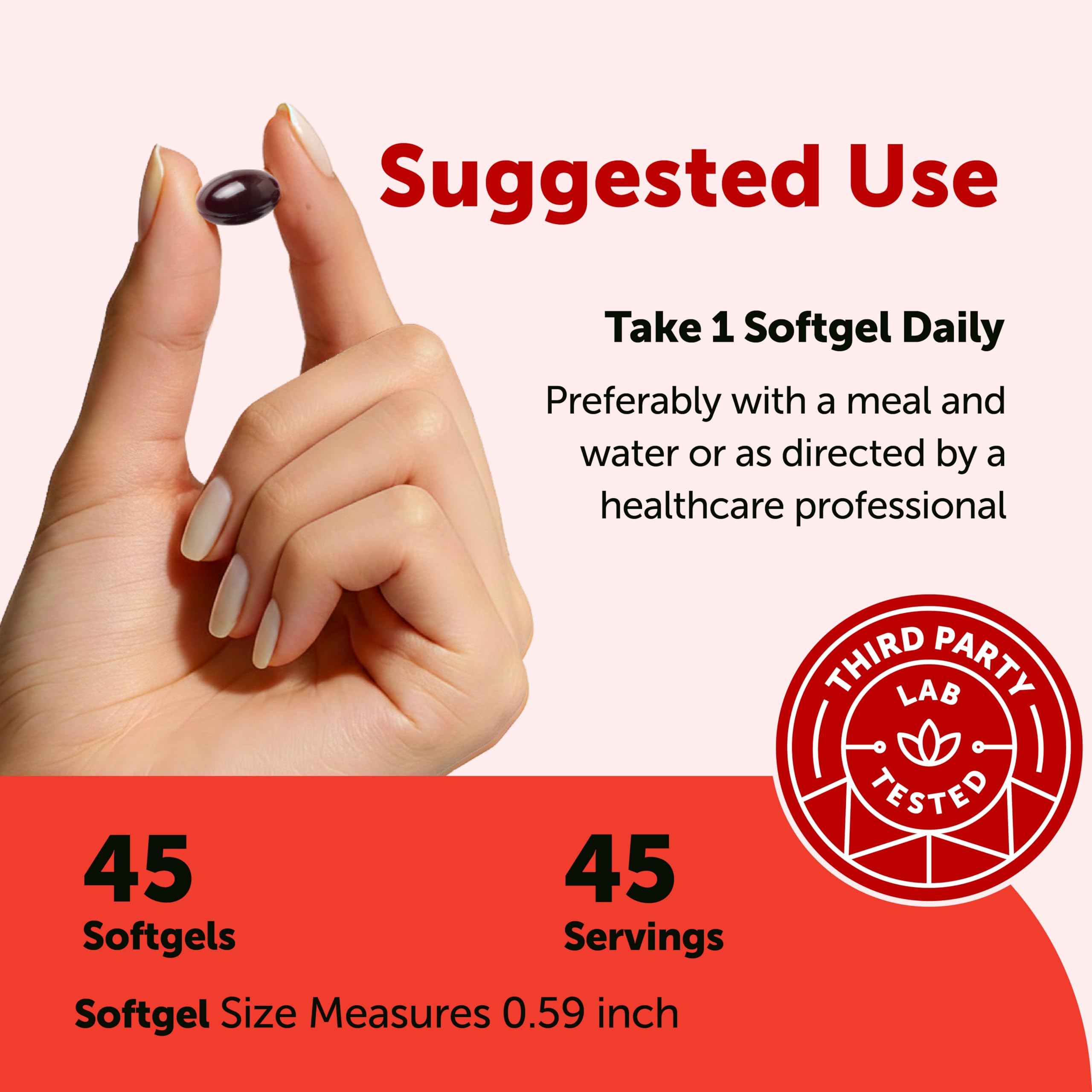 Micro Ingredients Astaxanthin softgels side view