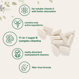 Micro Ingredients B Complex Vitamins capsules close-up