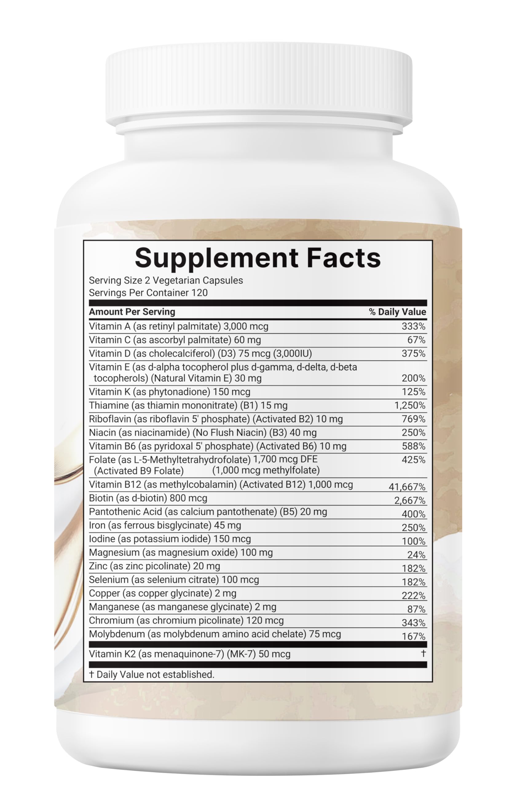 Micro Ingredients Bariatric Multivitamin packaging and label
