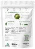 Micro Ingredients Barley Grass Powder 16oz back view with nutritional information