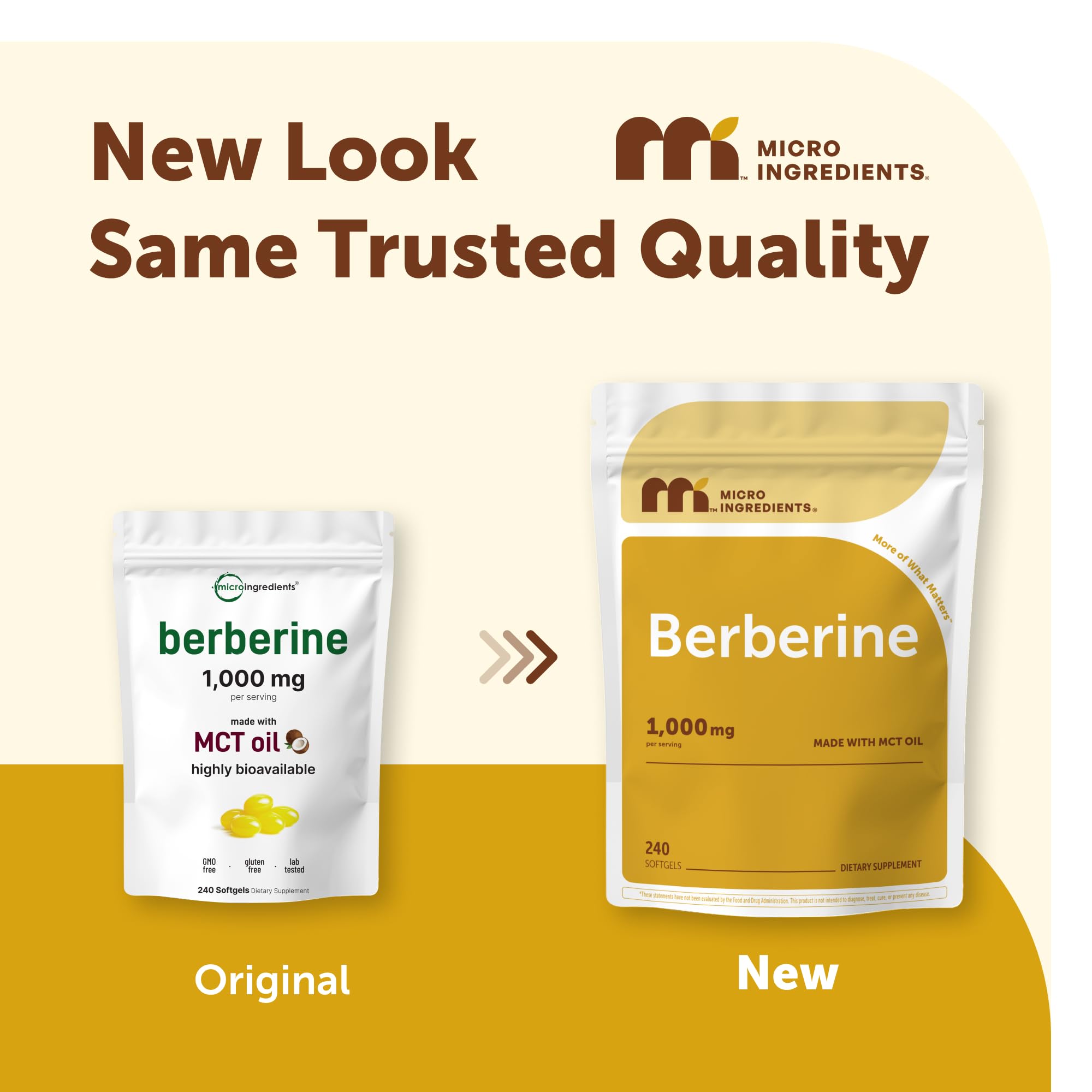Micro Ingredients Berberine 1000mg softgels with MCT oil