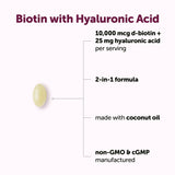 Micro Ingredients Biotin & Hyaluronic Acid Softgels packaging
