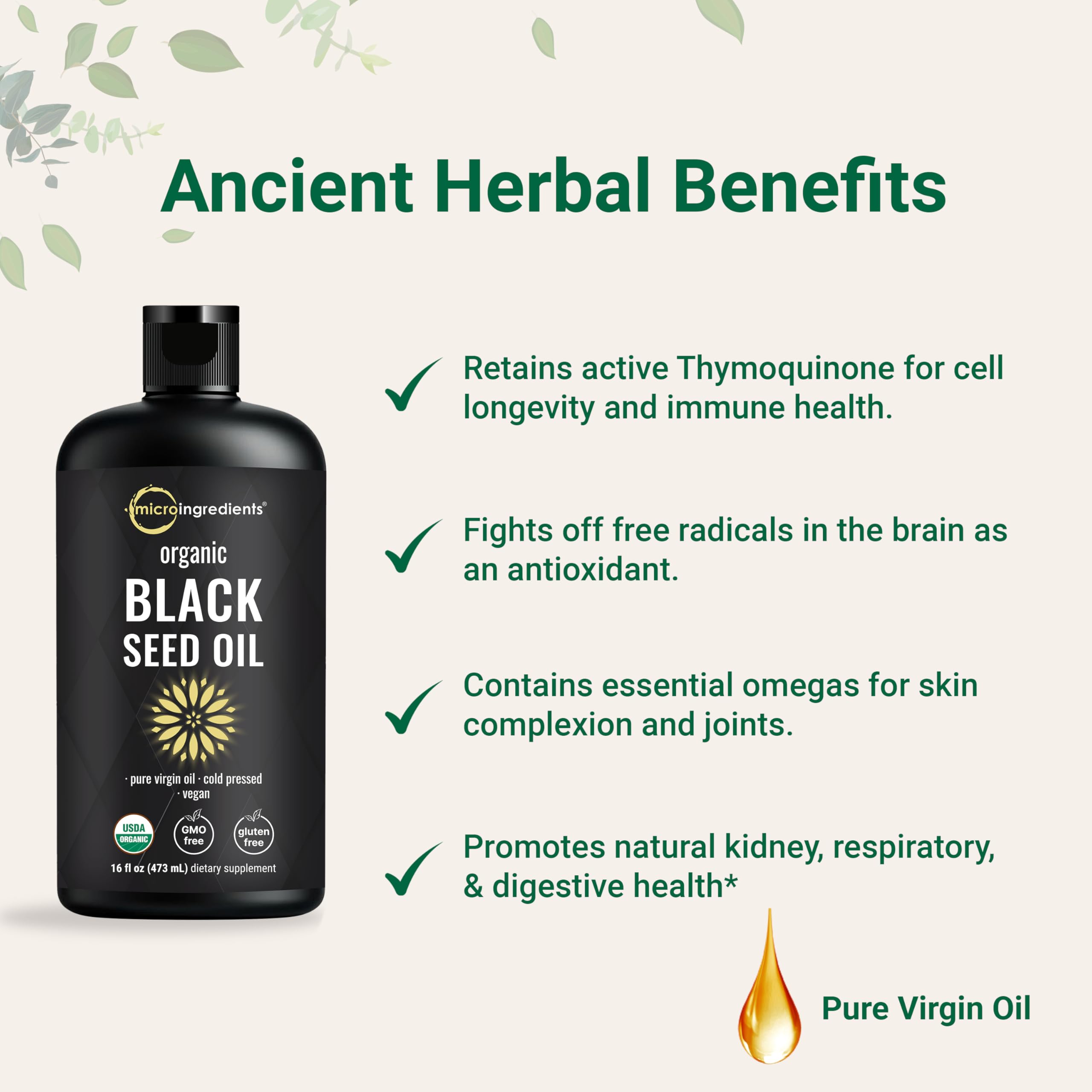 Micro Ingredients Black Seed Oil in a kitchen setting