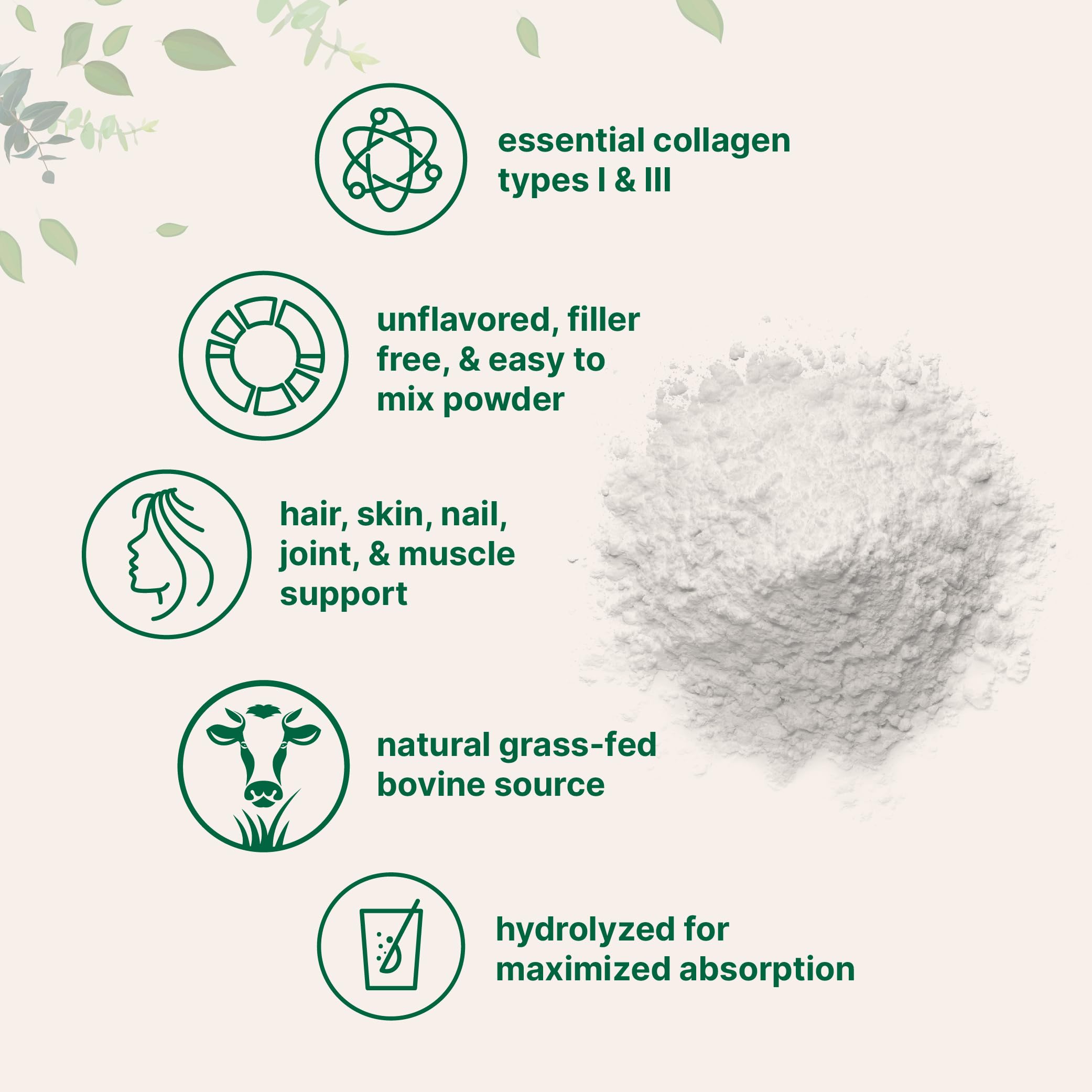 Micro Ingredients Bovine Collagen Peptide Powder 1lb in a smoothie