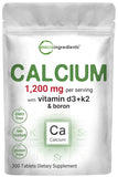 Micro Ingredients Calcium Supplement 300 tablets front view