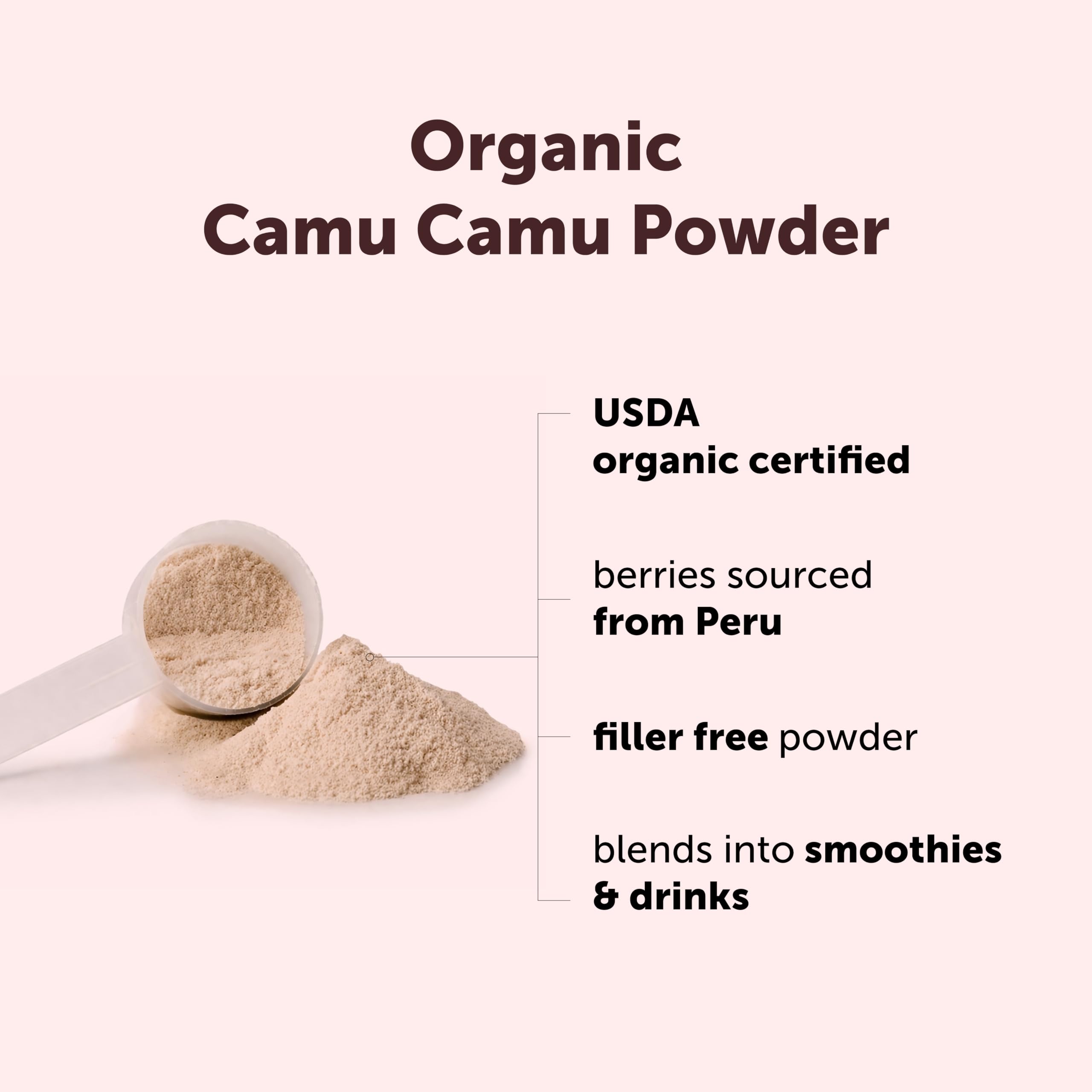 Micro Ingredients Camu Camu Berry Powder scoop with powder