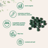 Micro Ingredients Chlorella Tablets on a wooden table