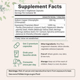 Micro Ingredients Chlorophyll Complex 240 veggie capsules side view