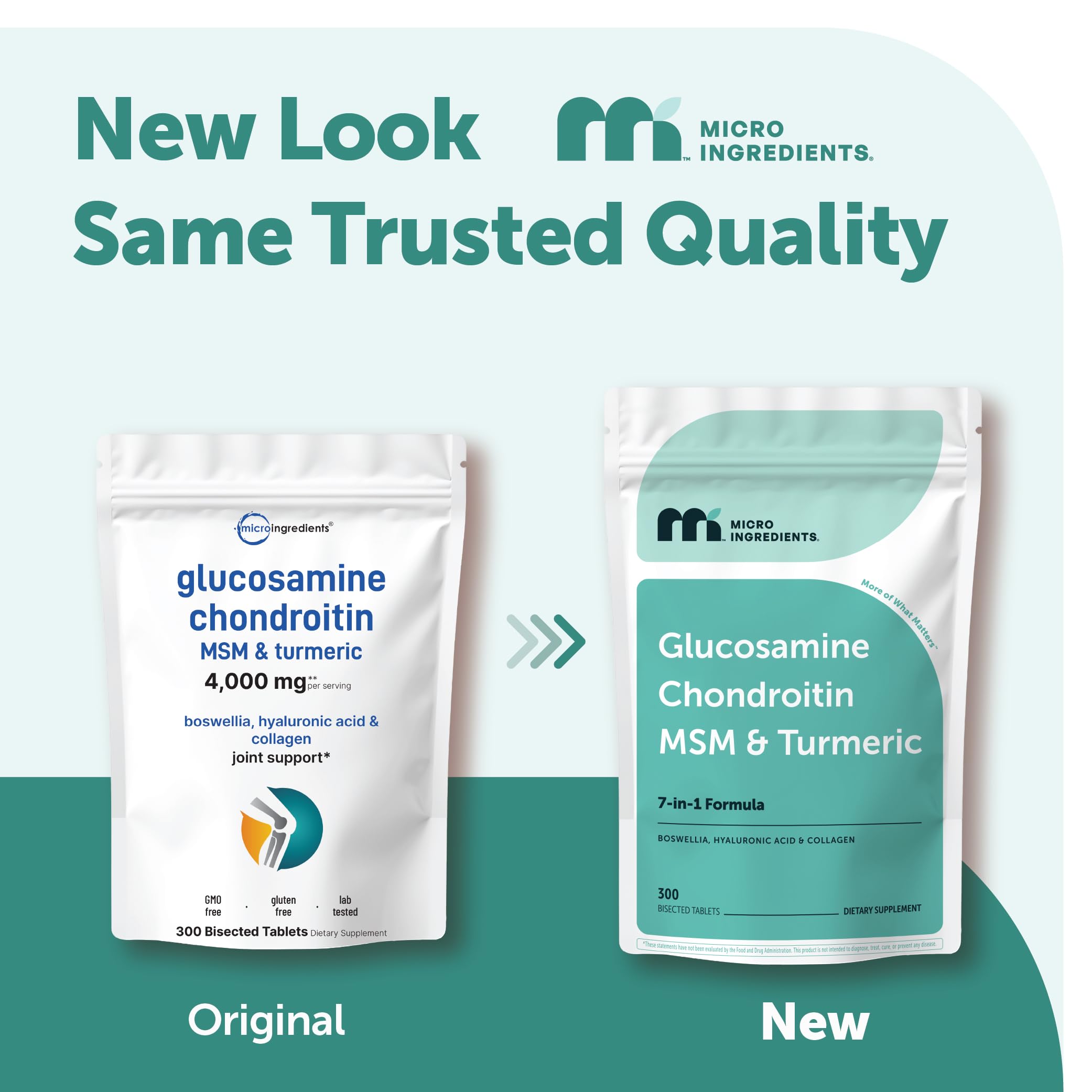 Micro Ingredients Chondroitin 300 bisected tablets back view
