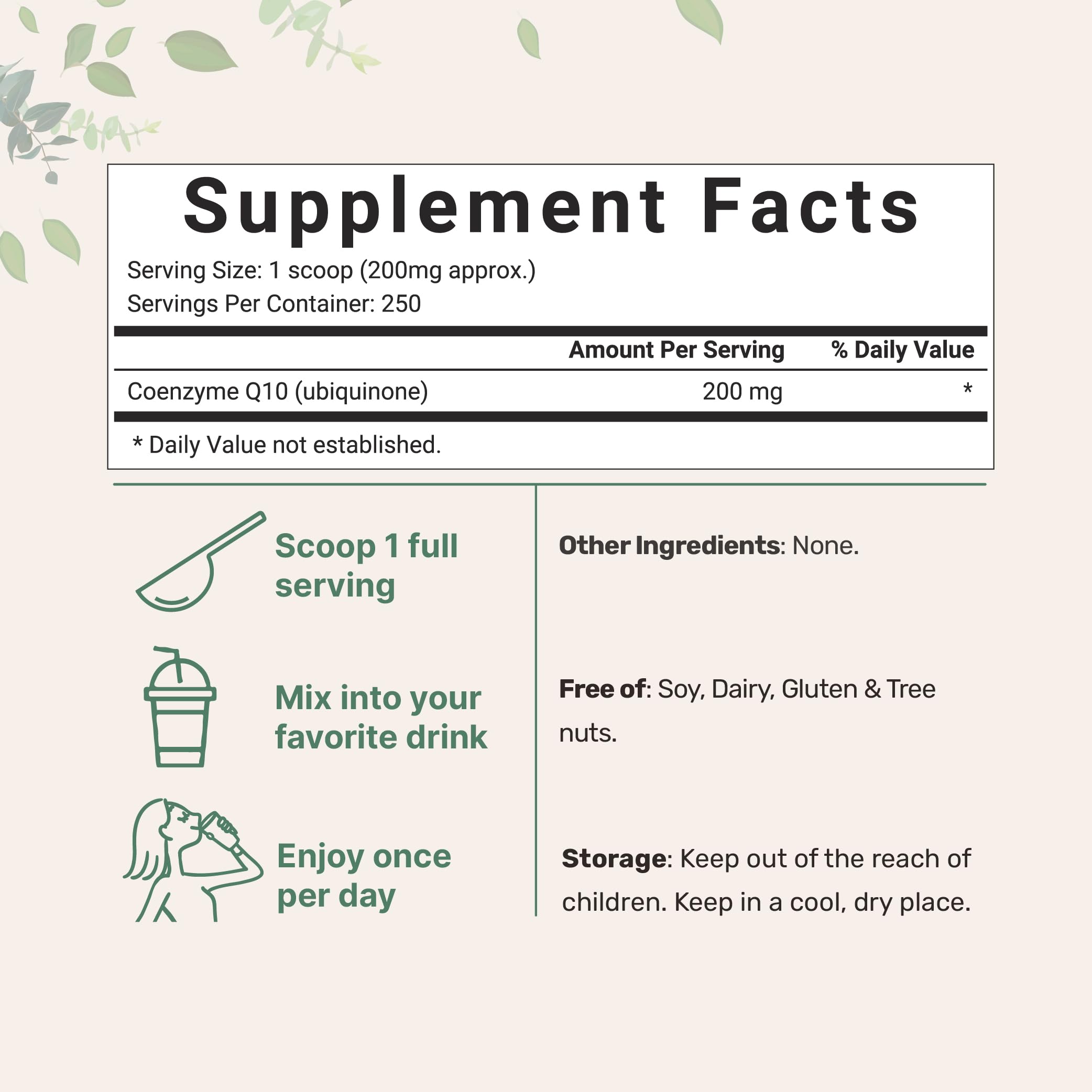 Micro Ingredients Coenzyme Q10 Powder packaging
