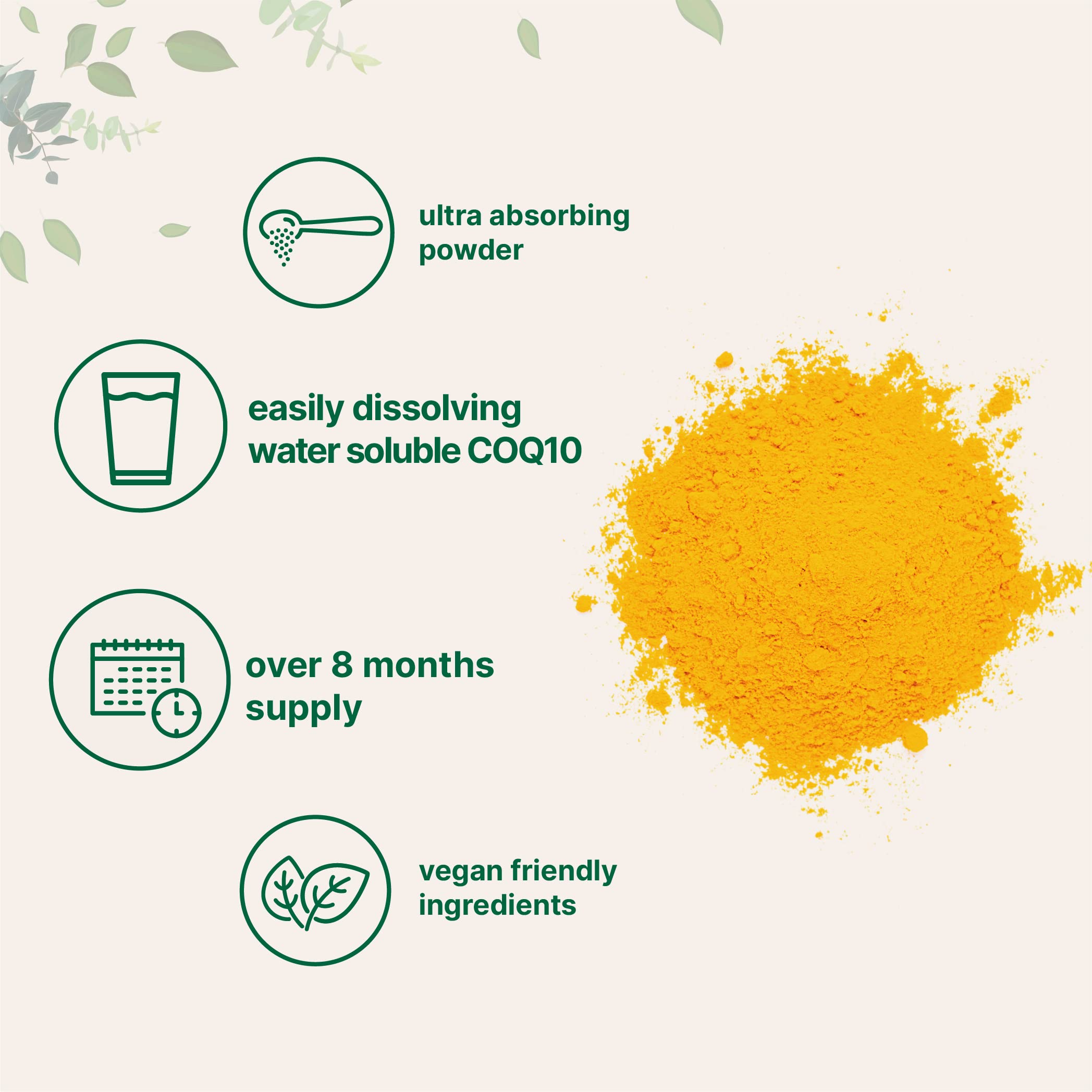 Micro Ingredients Coenzyme Q10 Powder scoop