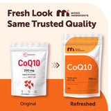 Micro Ingredients CoQ10 Softgels 200mg back view with ingredients