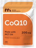 Micro Ingredients CoQ10 Softgels 200mg front view