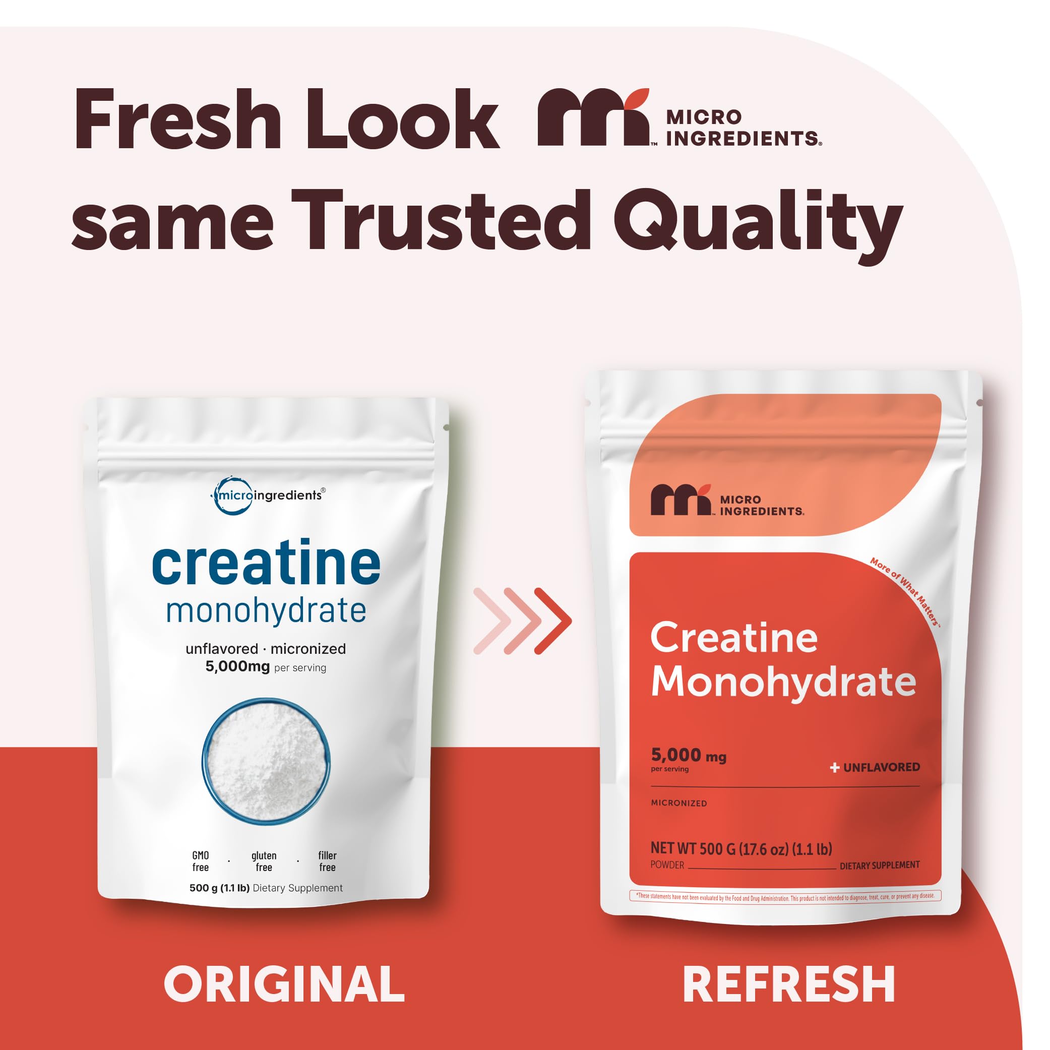 Micro Ingredients Creatine Monohydrate Powder 499g back view