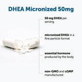 Micro Ingredients DHEA Capsules 50mg side view bottle