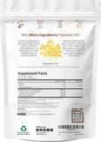 Micro Ingredients Flaxseed Oil 300 capsules side view