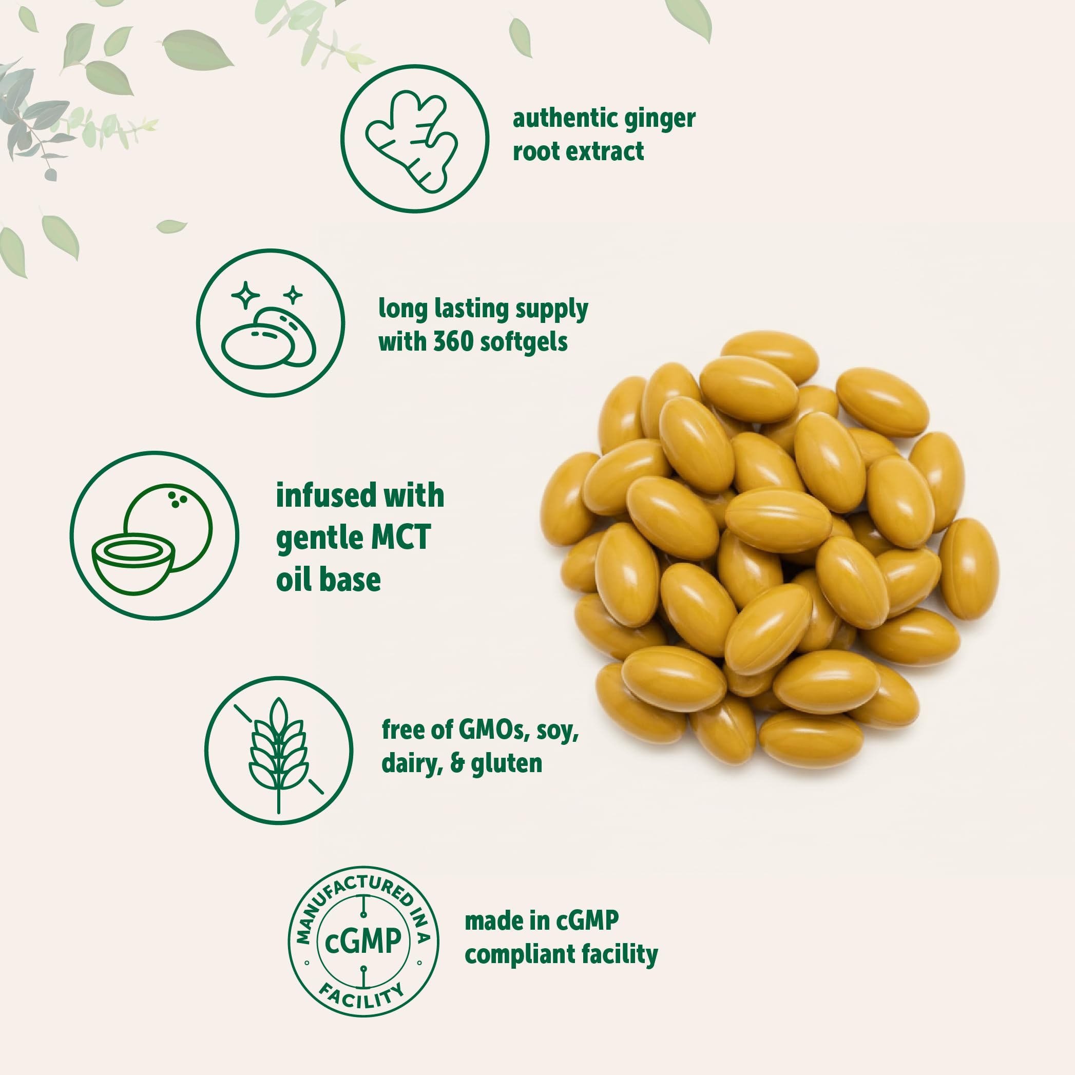 Micro Ingredients Ginger Root Softgel Supplement bottle side view