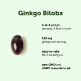 Micro Ingredients Ginkgo Biloba 3-in-1 Complex softgel back view