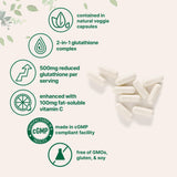 Micro Ingredients Glutathione Supplement bottle side view