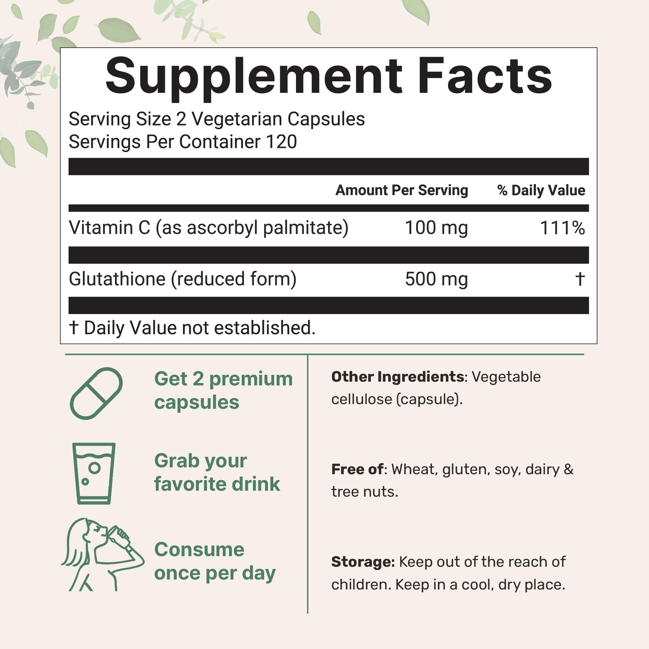 Micro Ingredients Glutathione Supplement capsules close-up