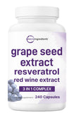 Micro Ingredients Grape Seed Extract 240 Capsules front view