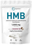 Micro Ingredients HMB Softgels 240 count front view
