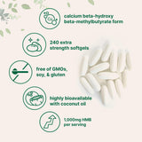 Micro Ingredients HMB Softgels packaging back view with ingredient list