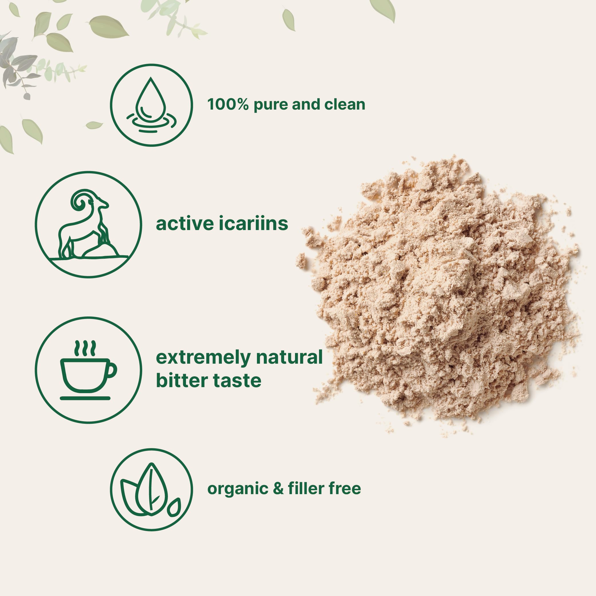 Micro Ingredients Horny Goat Weed Powder in a bowl