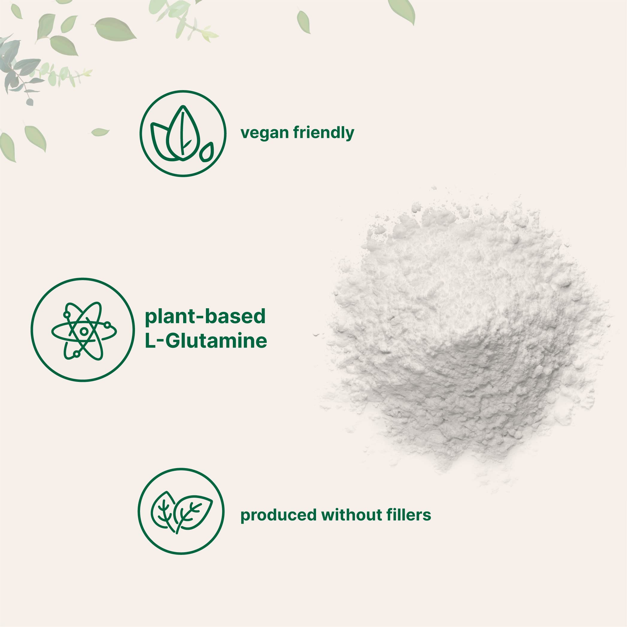 Micro Ingredients L Glutamine Powder in a smoothie