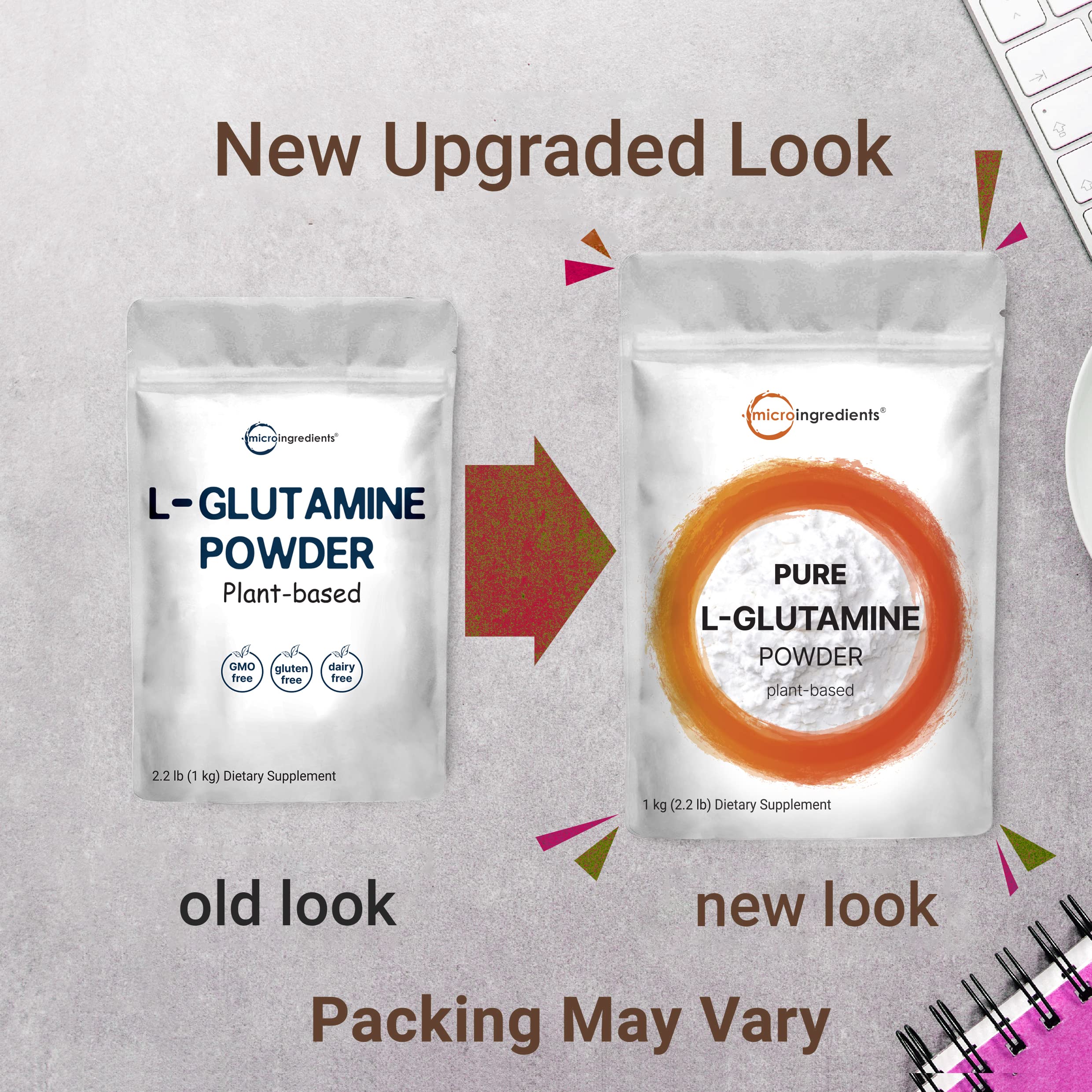 Micro Ingredients L Glutamine Powder scoop included