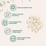 Micro Ingredients L-Theanine Softgels 400mg side view