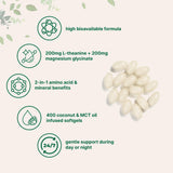 Micro Ingredients L-Theanine softgels with coconut oil infusion