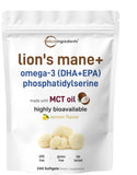 Micro Ingredients Lion’s Mane+ Softgels 240 count front view