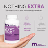 Micro Ingredients Liposomal NAD+ 10-in-1 Supplement ingredients list