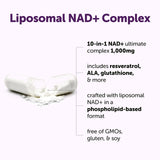 Micro Ingredients Liposomal NAD+ 10-in-1 vegetarian capsules bottle with label