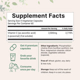 Micro Ingredients Liposomal Vitamin C 240 capsule bottle side view