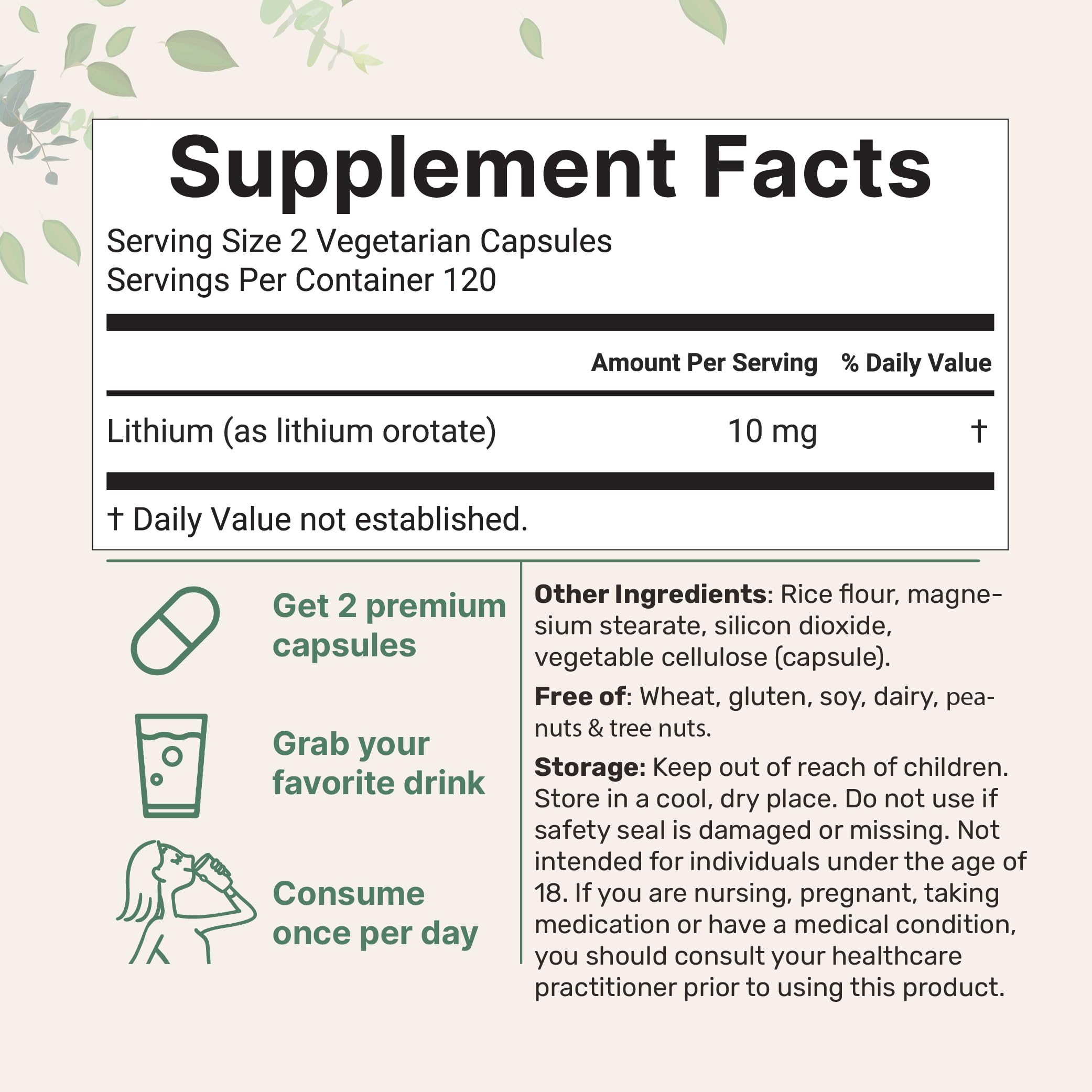 Micro Ingredients Lithium Orotate supplement packaging