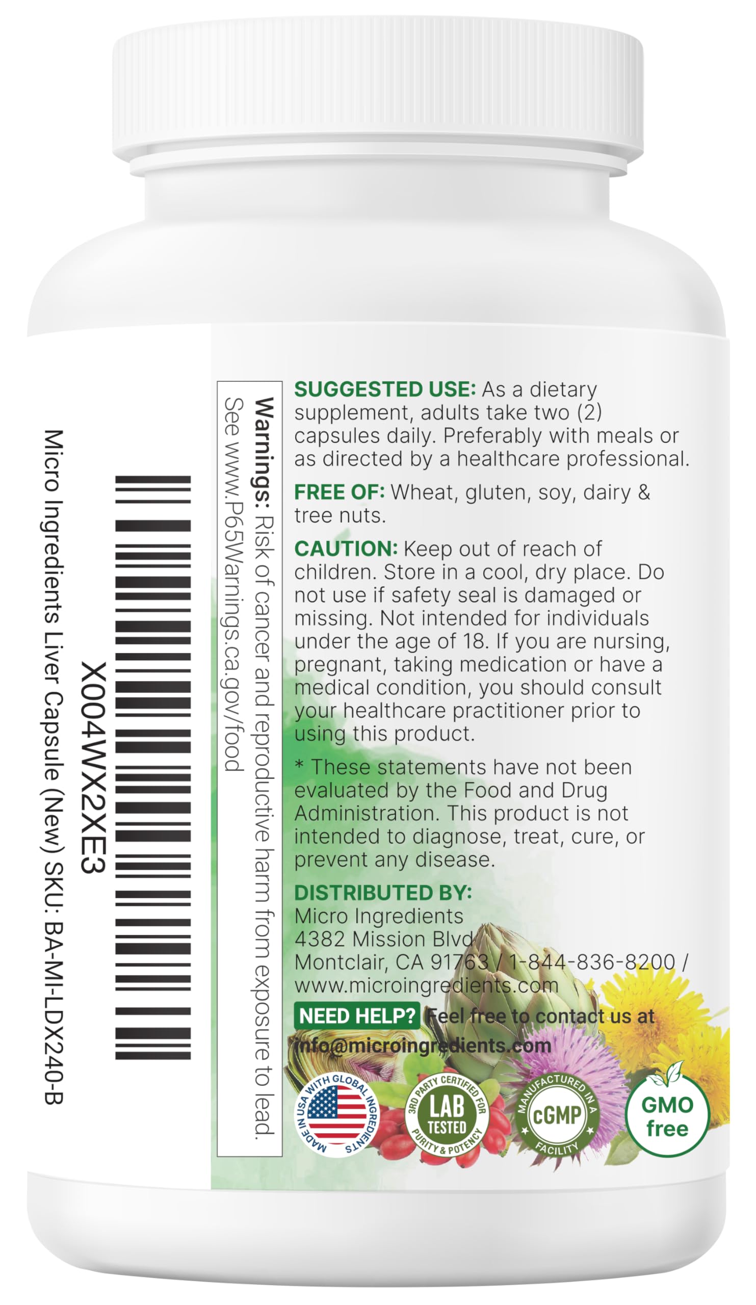 Micro Ingredients Liver Advanced 2 Pack lifestyle scene with healthy foods