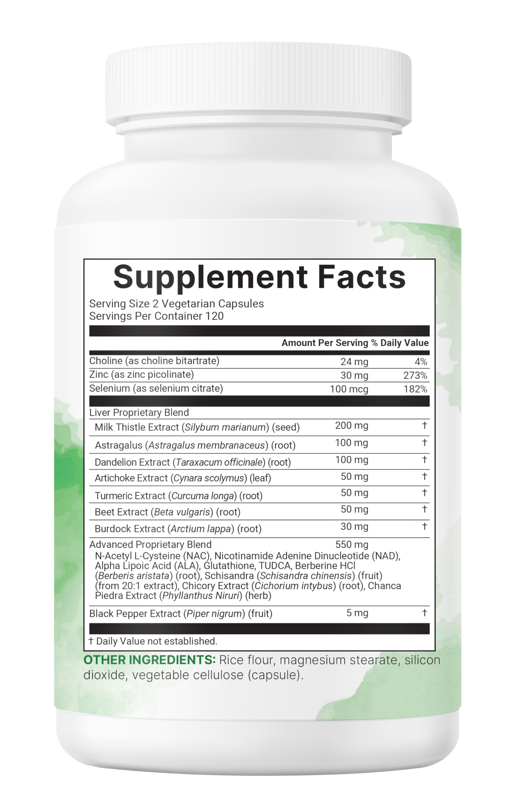 Micro Ingredients Liver Advanced+ ingredients list