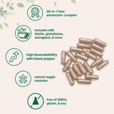 Micro Ingredients Liver Advanced+ label close-up