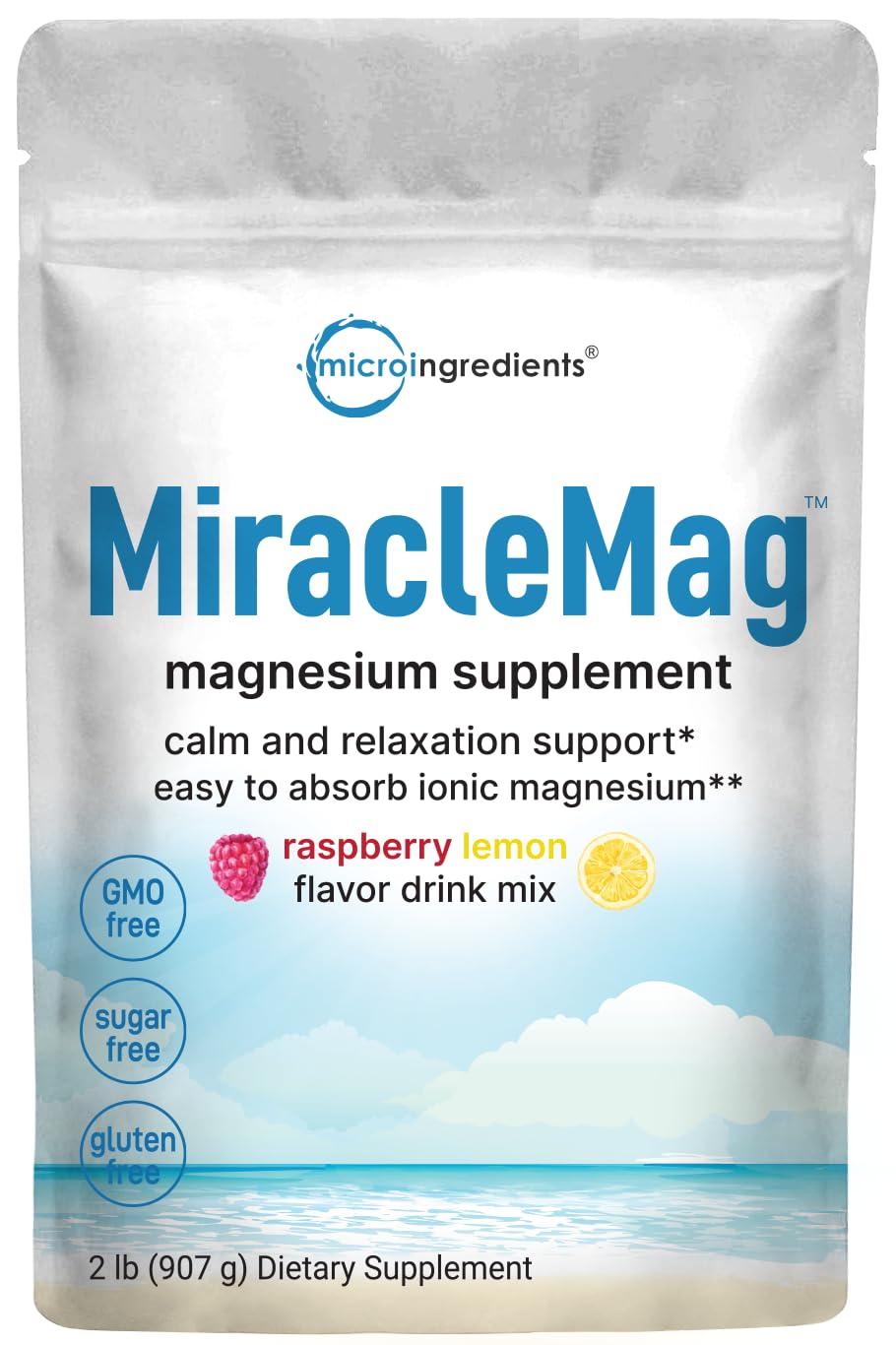 Micro Ingredients Magnesium Citrate Powder 921g front view