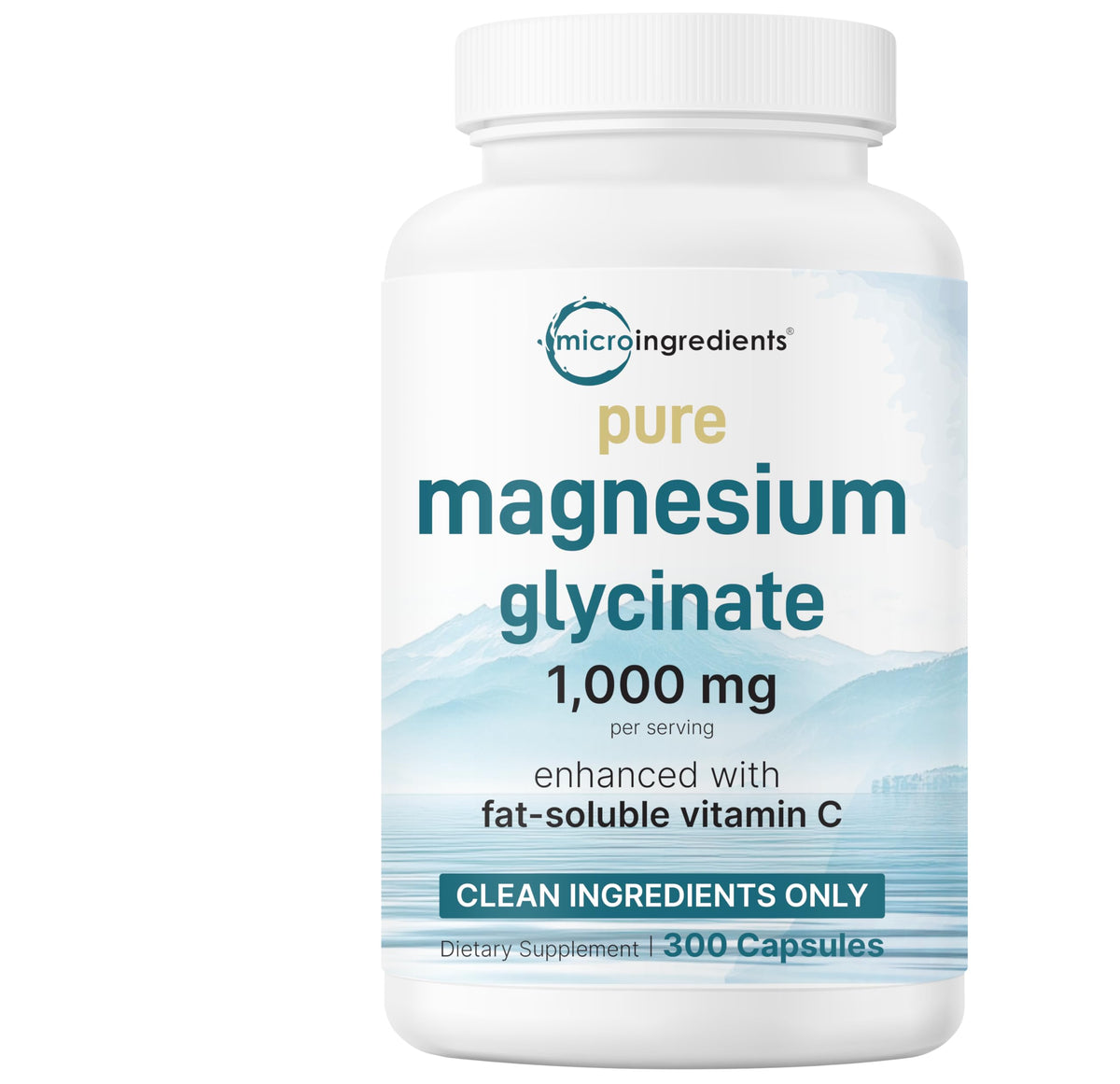 Micro Ingredients Magnesium Glycinate 1000mg bottle front view