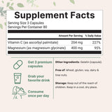 Micro Ingredients Magnesium Glycinate Capsules 240 count bottle