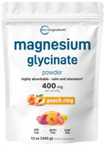 Micro Ingredients Magnesium Glycinate Powder 330g packaging front view