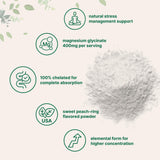 Micro Ingredients Magnesium Glycinate Powder 330g side view