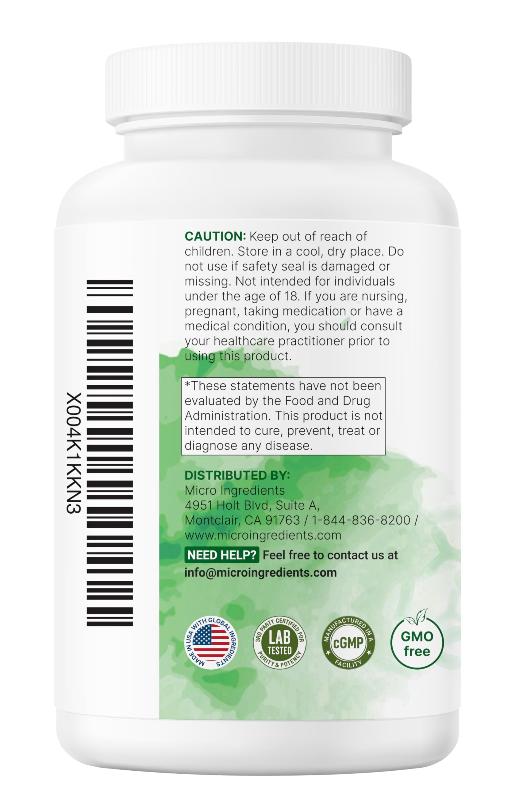 Micro Ingredients Mega Probiotic Veggie Capsules on a wooden table