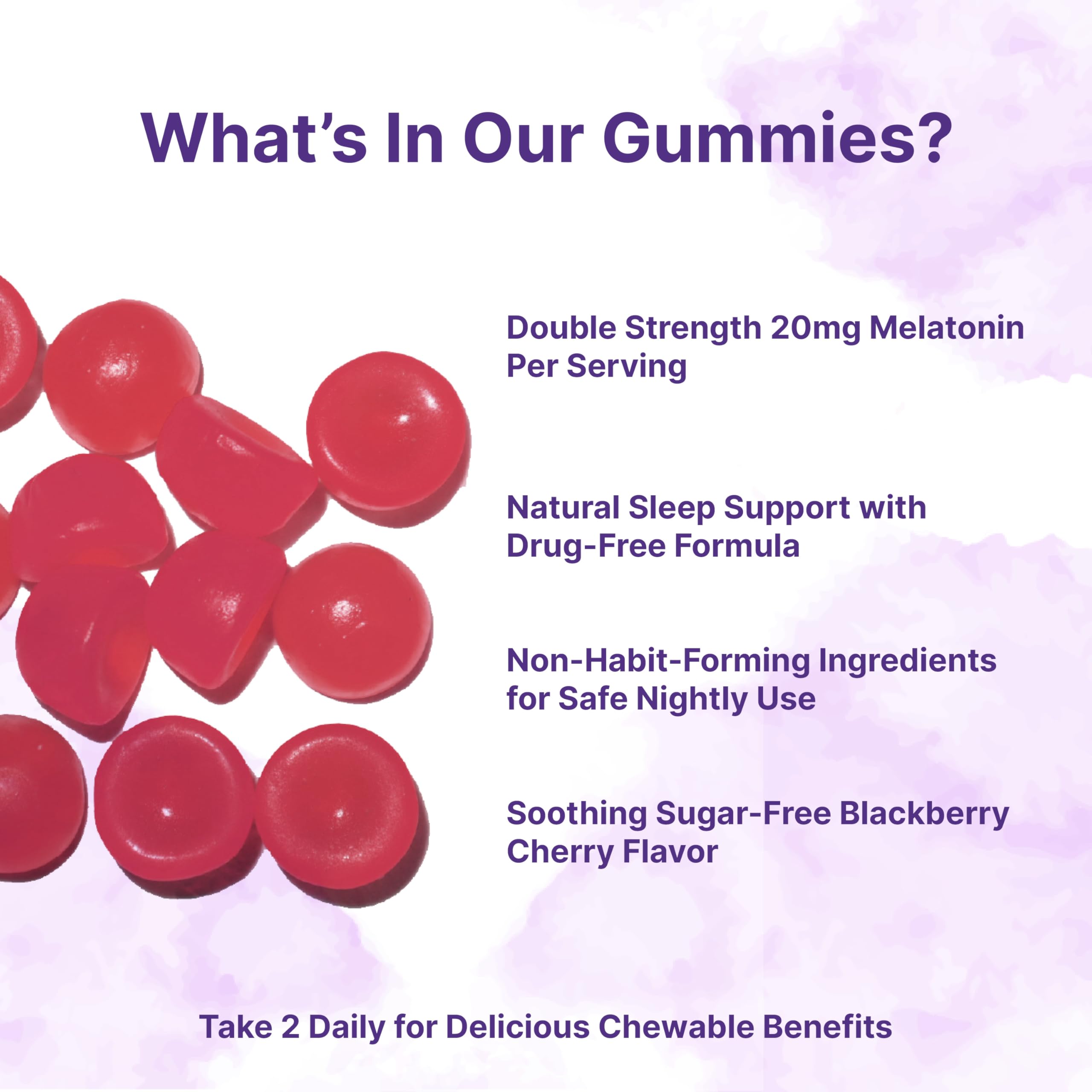 Micro Ingredients Melatonin Gummies 20mg serving size