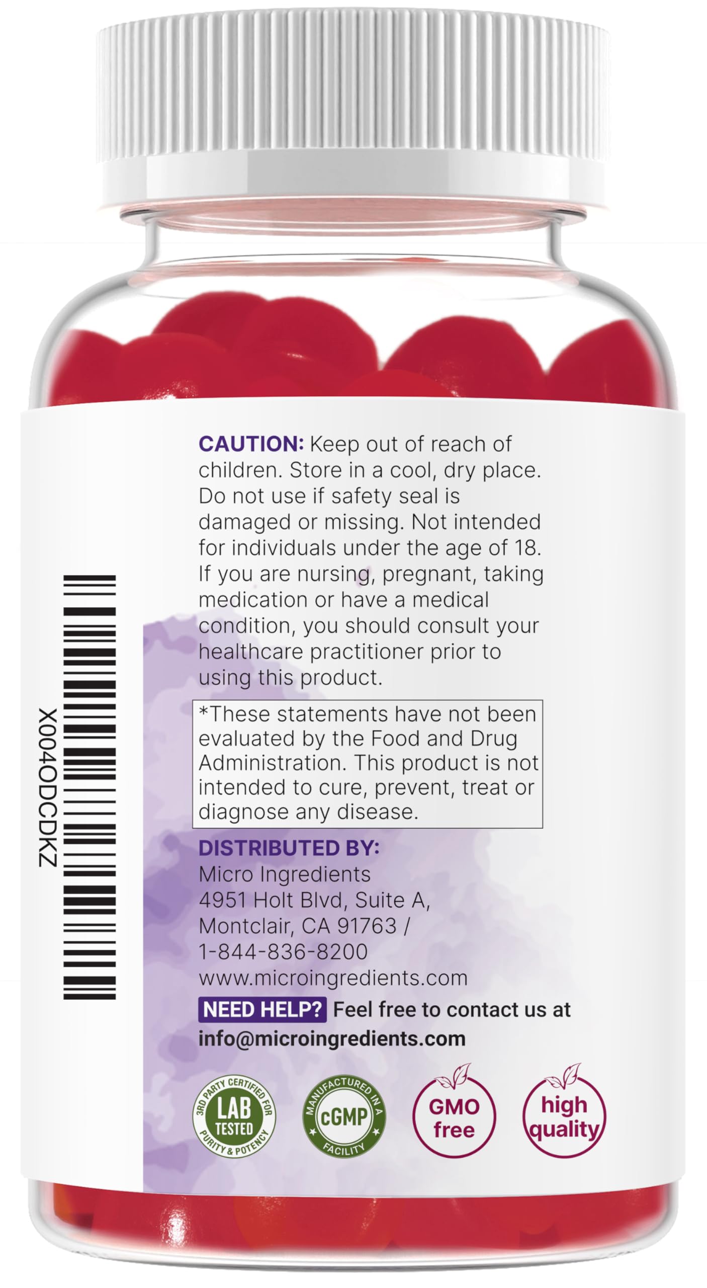 Micro Ingredients Melatonin Gummies with fresh blackberries